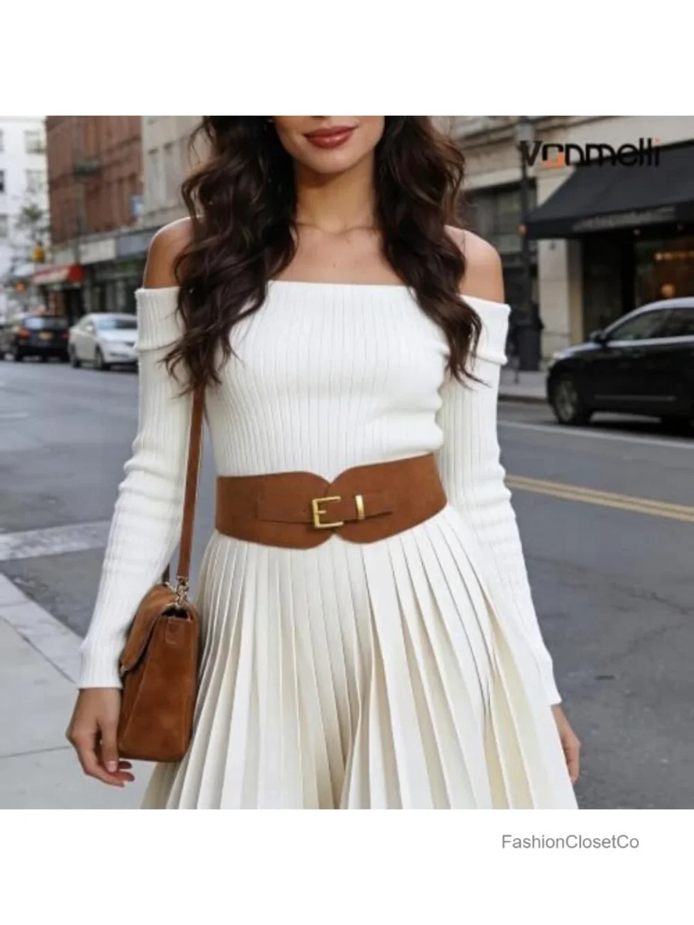 Wide Elastic Suede Belt for Women Dress | 2.36